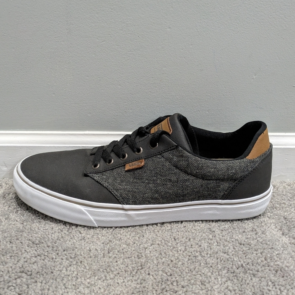 Vans Atwood Deluxe Woven Black Skate Shoes Sneakers Mens Sz 13 Deluxe Comfort